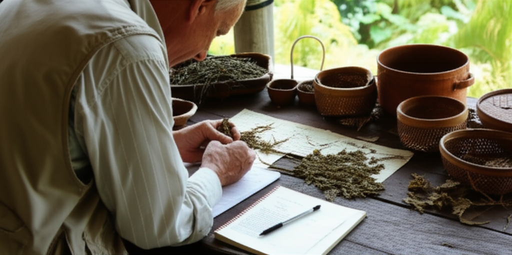 Dr. Paul Cox researching indigenous plant remedies