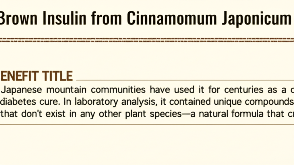 Brown Insulin from Cinnamomum Japonicum