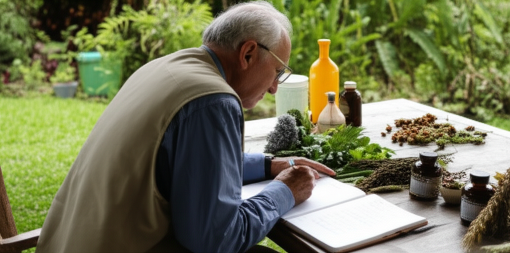 Dr. Paul Cox researching indigenous plant remedies