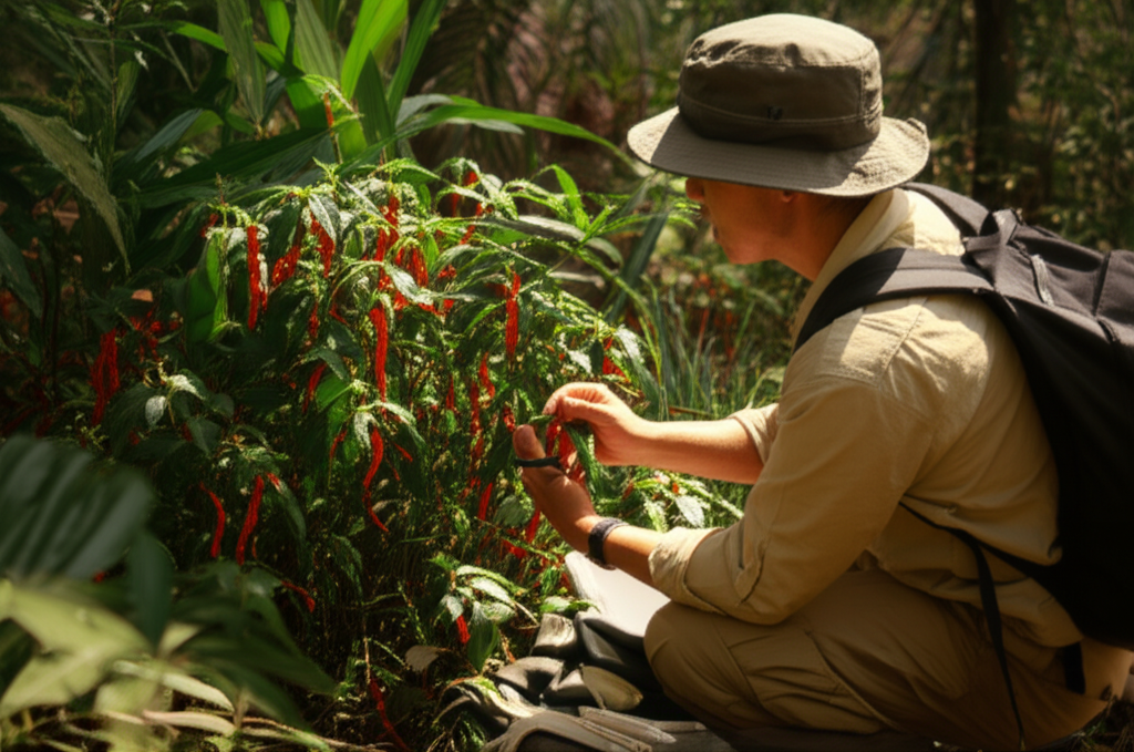 Dr. Foster researching the pepper-based remedy that saved his wife